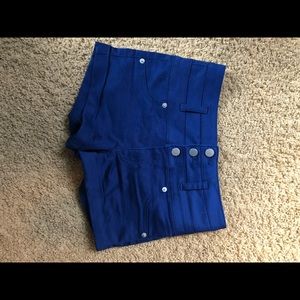 Blue Button Up Shorts